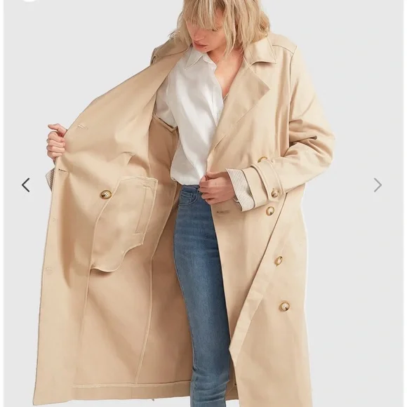 BELLE AND BLOOM Empirical Trench Coat - Beige SIZE Small - Picture 6 of 13